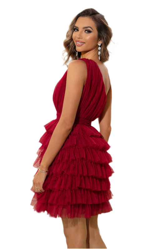 One-Shoulder Sleeveless Dress