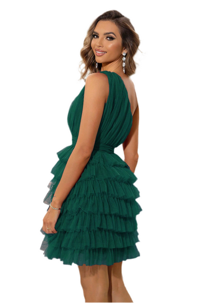 One-Shoulder Sleeveless Dress