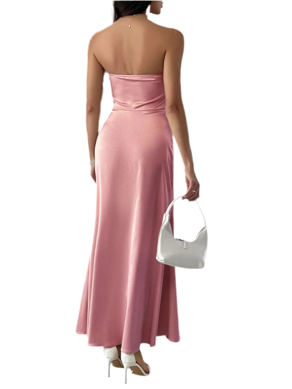 Devine Ruched Tube Maxi Dress