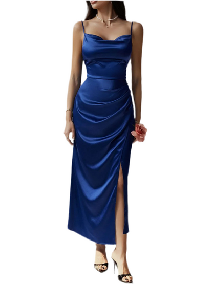 Devine Slit Ruched Maxi Cami Dress