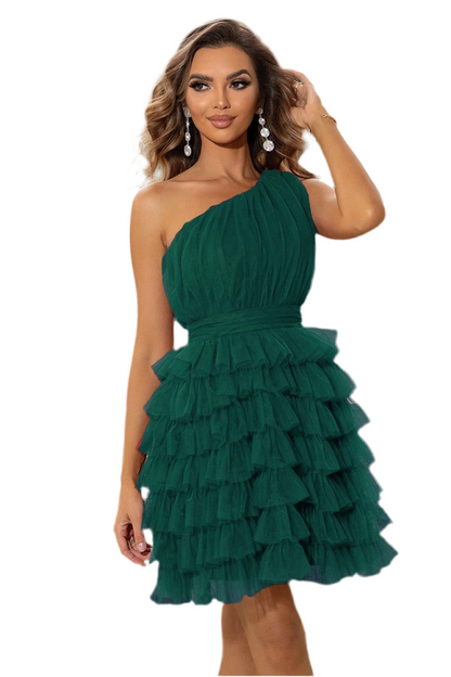 One-Shoulder Sleeveless Dress