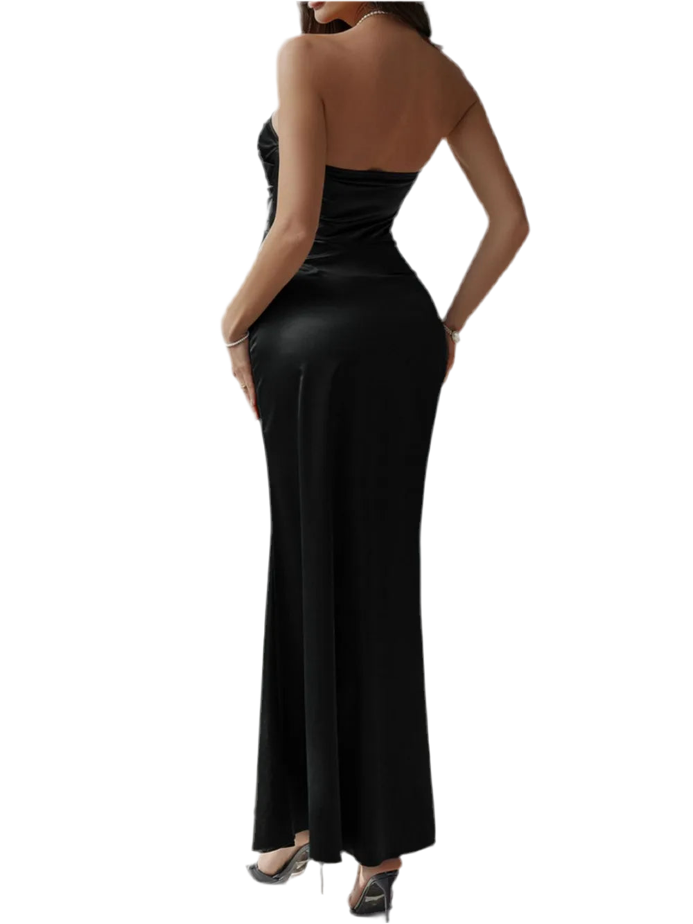 Devine Ruched Tube Maxi Dress