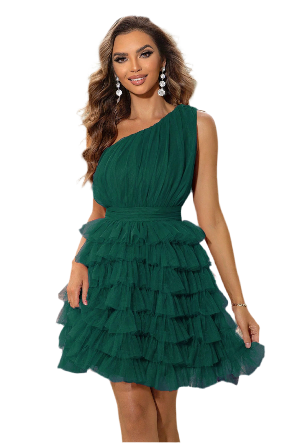 One-Shoulder Sleeveless Dress