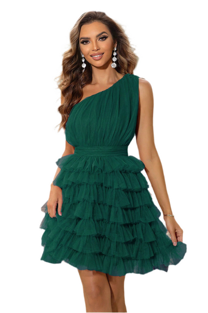 One-Shoulder Sleeveless Dress