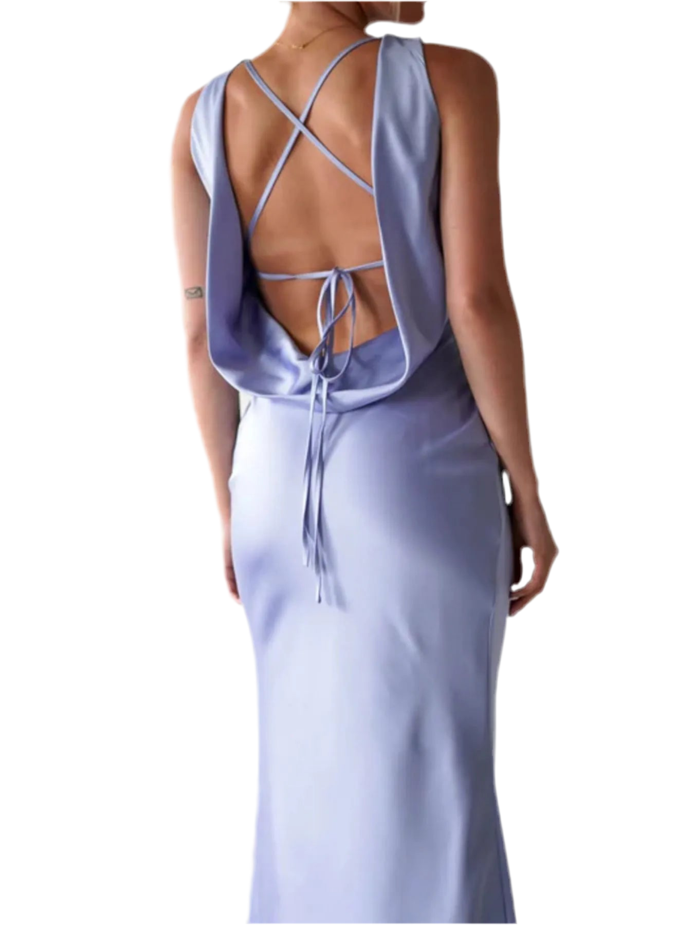 Satin Sleeveless Maxi Dress